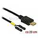 DeLOCK 85395 USB Typ-C 2.0 Stecker -> 2x Pfosten 20cm schwarz