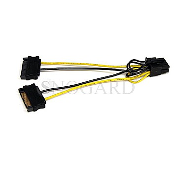 StarTech S-ATA Strom/8pin PCIe 15cm