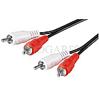 Goobay 50408 A/V Kabel 2x RCA Cinch-Stecker/2x RCA Cinch-Stecker 5m schwarz