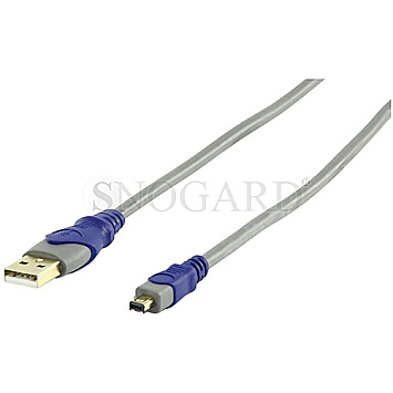 HQ HQSC-013-1.8 Standard USB 2.0 Typ-A / USB 2.0 Mini Typ-A Kabel 1.8m grau