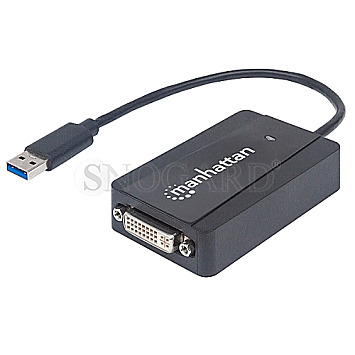 Manhattan 152310 USB 3.0 auf DVI Adapter schwarz