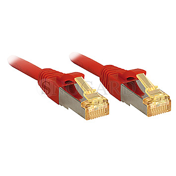 Lindy 47290 Patchkabel S/FTP CAT7 Rohkabel 30cm rot