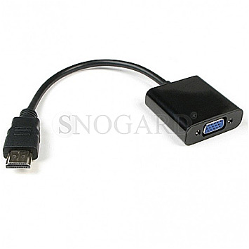 Techly IDATA-HDMI-VGA2A HDMI zu VGA Konverter mit Audio 15cm schwarz