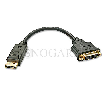 Lindy 41004 DisplayPort Stecker an DVI-D Buchse 15cm schwarz