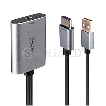 Lindy 43347 HDMI auf USB Typ C Konverter mit USB Power 30cm grau