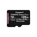 128GB Kingston Canvas Select Plus R100 microSDXC UHS-I U1 A1 Class 10 Kit