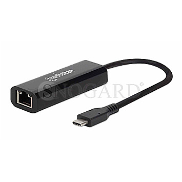 Manhattan 153300 USB-C 3.0 auf 2.5GBase-T LAN Adapter schwarz