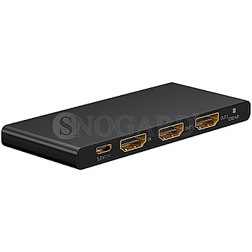 Goobay 58481 HDMI Splitter 1 auf 2 (4K/60Hz) schwarz