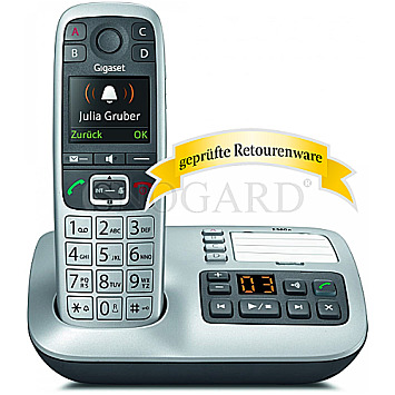 Gigaset E560A DECT Analogtelefon (schnurlos) platin int.