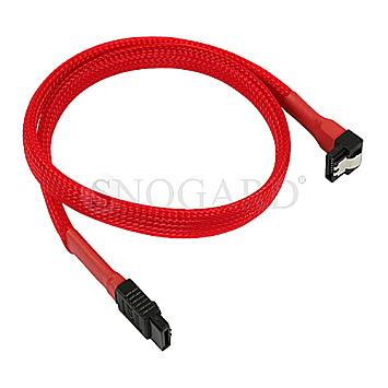 Nanoxia NXS6G3R SATA III Kabel 30cm abgewinkelt rot