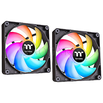 Thermaltake CL-F150-PL14SW-A CT140 ARGB Sync 140mm Case Fan Black 2er Pack