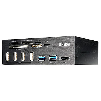 Akasa AK-HC-05U3 InterConnect Pro MultiSlot-Cardreader USB 3.0 19pin Stecksockel