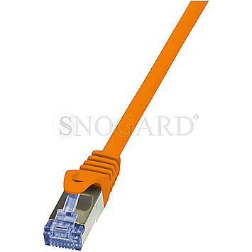 LogiLink CQ3028S PrimeLine Patchkabel S/FTP CAT6a 50cm orange