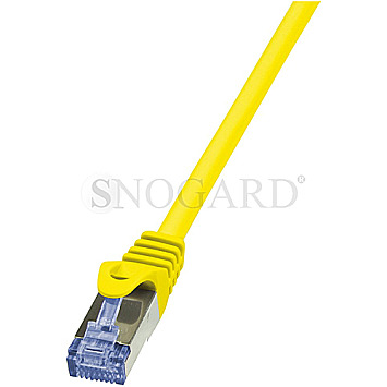 LogiLink CQ3037S PrimeLine Patchkabel S/FTP CAT6a 1m gelb