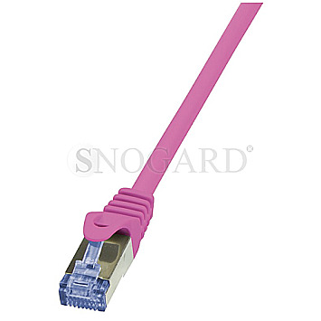 LogiLink CQ3039S PrimeLine Patchkabel S/FTP CAT6a 1m pink