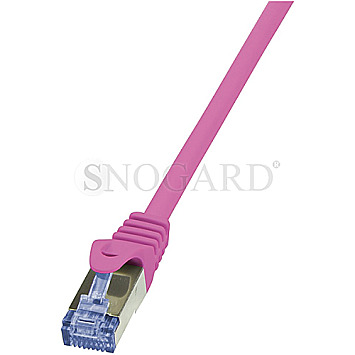 LogiLink CQ3069S PrimeLine Patchkabel S/FTP CAT6a 3m pink