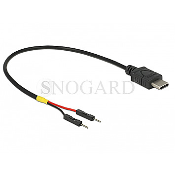 DeLOCK 85419 USB Stromkabel Typ-C auf 2x Pfostenstecker einzeln Strom 20cm