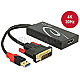 DeLOCK 62596 DVI (24+1) -> Displayport + USB Adapter 4K 30Hz 30cm schwarz