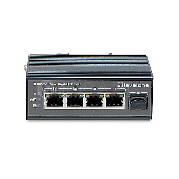 LevelOne IGP-05 Industrial Railmount Gigabit Switch 5-Port