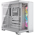 Corsair CC-9011270-WW 6500X iCUE Link RGB TG Dual Chamber White Edition