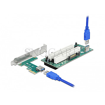 DeLOCK 90066 PCIe x1 Karte 2x intern PCI Riser 60cm