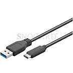 Goobay 73141 USB 3.0 C->USB 3.0 Typ A 3m schwarz