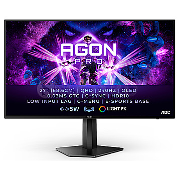 67.3cm (26.5") AOC Agon AG276QZD OLED MLA HDR10 WQHD 240Hz G-Sync