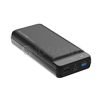 RealPower PB-30k PD PowerBank 2x USB Typ-A / USB-C schwarz