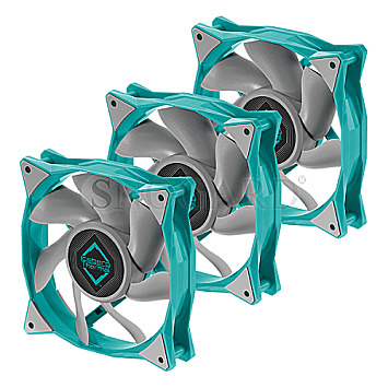 Iceberg Thermal IceGALE Xtra 120mm Case Fan Teal PWM 3er Pack