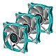 Iceberg Thermal IceGALE Xtra 120mm Case Fan Teal PWM 3er Pack