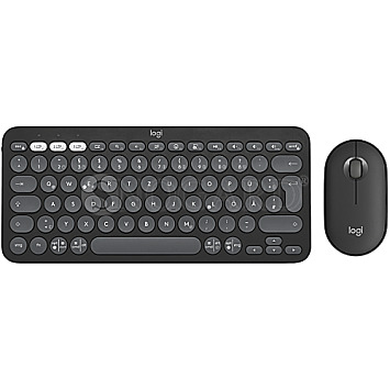 Logitech Pebble 2 Combo Logi Bolt USB/Bluetooth QWERTZ schwarz/grau