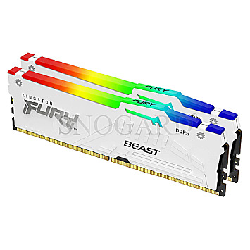 64GB Kingston KF560C36BWEAK2-64 FURY Beast RGB DDR5-6000 Kit white