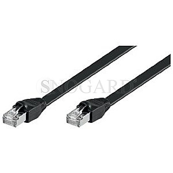 Goobay 95381 CAT6 U/UTP Flachkabel 10m schwarz bulk