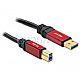 DeLOCK 82759 Premium USB 3.0 Typ-A/B Adapterkabel 5m schwarz/rot
