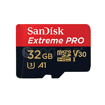 32GB SanDisk Extreme PRO R100/W90 microSDXC UHS-I U3 A1 Class 10 V30 Kit