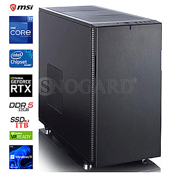 Workstation INTEL i7-14700KF-M2-RTX3080 Silent WiFI