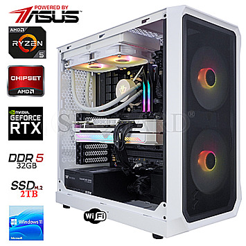 GamingLine R5-7600X-M2-RTX3080 OC LHR WiFi Powered by ASUS