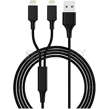 Smrter Hydra Duo USB Ladekabel 2x Lightning 1.2m schwarz