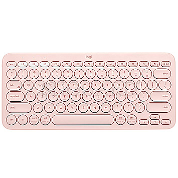 Logitech K380 Multi-Device Mini Bluetooth Keyboard US Layout QWERTY rose