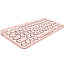 Logitech K380 Multi-Device Mini Bluetooth Keyboard US Layout QWERTY rose