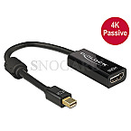 DeLOCK 62613 Mini DisplayPort 1.2 -> HDMI Adapter 4K Passive 20cm schwarz