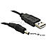 DeLOCK 82377 Stromkabel USB 2.0 Typ-A -> DC 3.5x1.3mm gerade 1.5m schwarz