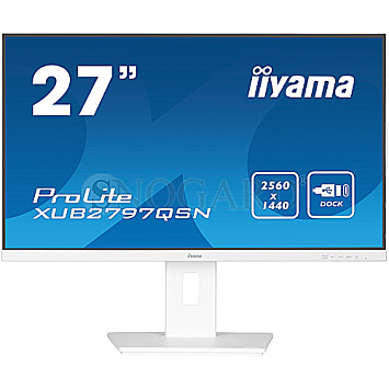 68.6cm (27") Iiyama ProLite XUB2797QSN-W1 IPS WQHD Lautsprecher Pivot GLAN