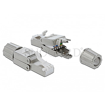 DeLOCK 86477 RJ45 Stecker CAT6s S/UTP (STP) werkzeugfrei grau