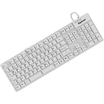 KeySonic KSK-8003 IN Silicon Keyboard IP68 USB white