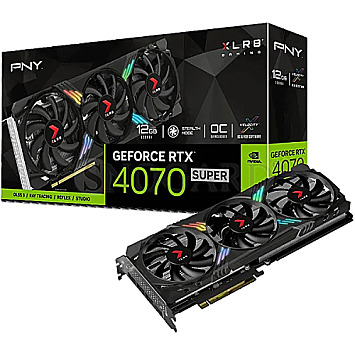 12GB PNY VCG4070S12TFXXPB1-O RTX4070SUPER XLR8 Gaming Verto Epic-X RGB OC Triple