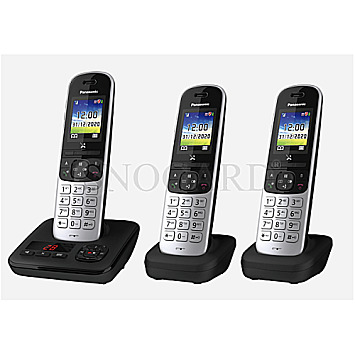 Panasonic KX-TGH723 DECT Telefon + 3 Mobilteile schwarz