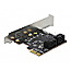 DeLOCK 90010 SATA Controller 4x SATA 6Gb/s PCIe 3.0 x1 Low Profile Formfaktor