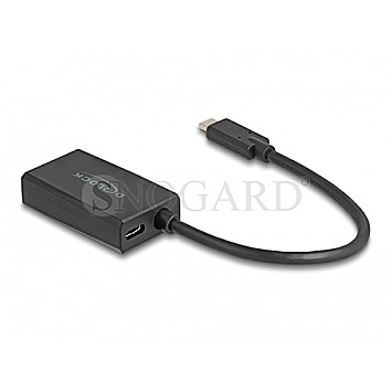 DeLOCK 61058 HDMI Buchse zu USB-C Stecker 4K mit PD 100W schwarz