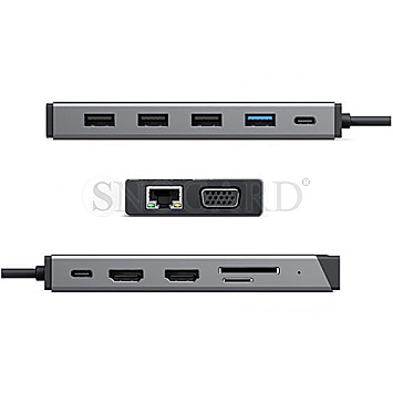 Alogic DUCDDV3 12in1 Dockingstation Universal Triple Display DV3